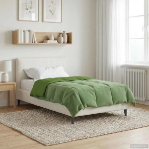 vidaXL Sommerdecke Gepolstert Grün 140 x 220 cm Mikrofaser 42025959