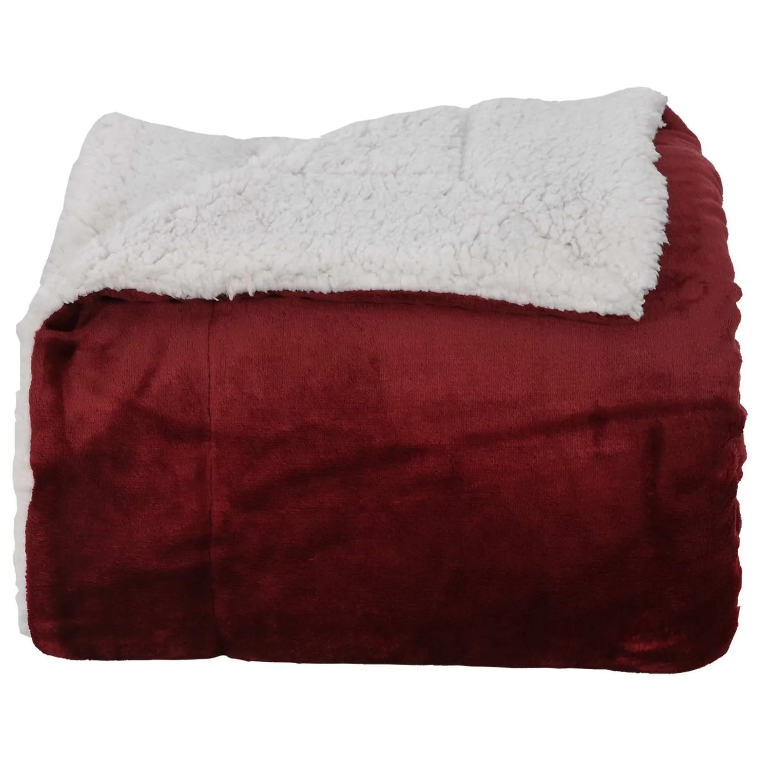 vidaXL Überwurfdecke Bordeauxrot 130 x 150 cm Fleece 42017001