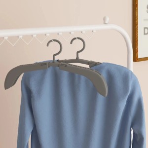 vidaXL Ausziehbare Kleiderbügel 10 Stk Grau 3102981