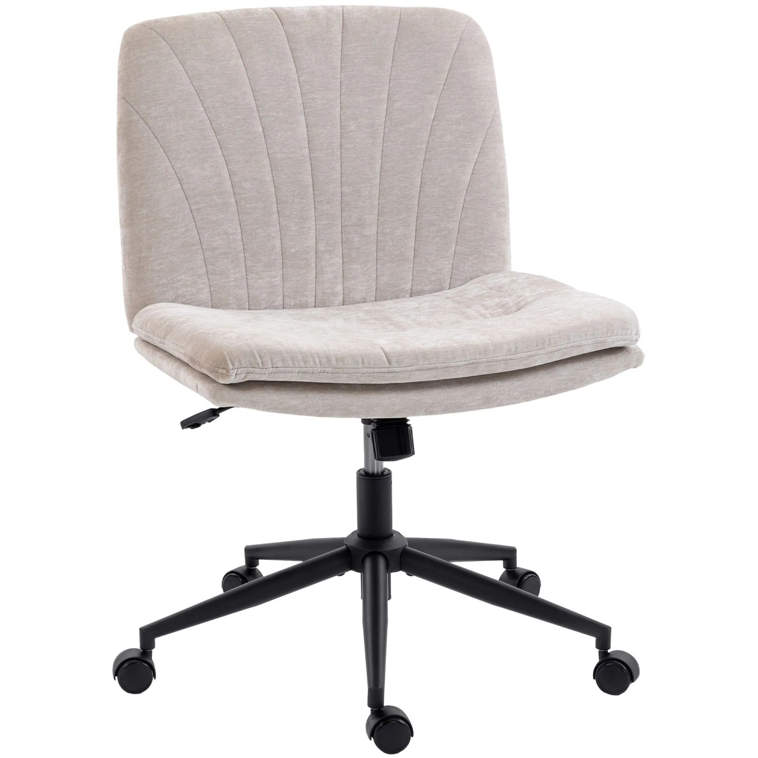 HOMCOM Office Chair Polyester 67L x 62B x 83–93H cm Beige