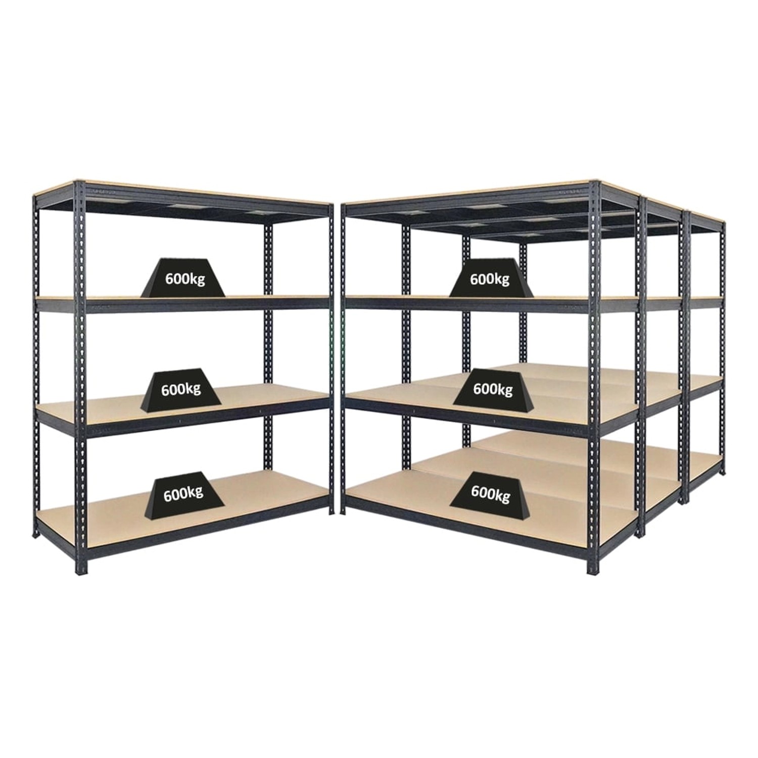 PROREGAL Mega Deal 4x Profi Schwerlastregal Bison HxBxT 180 x 160 x 60 cm 4 günstig online kaufen