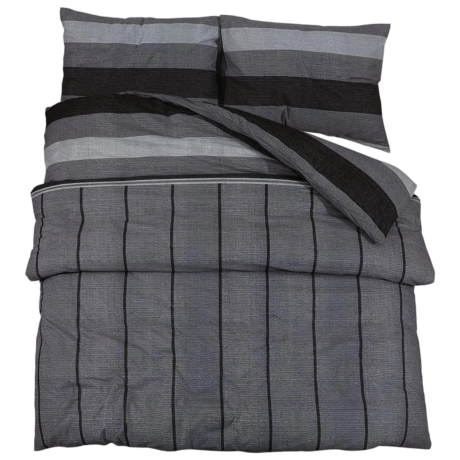 vidaXL Bettwäsche-Set Dunkelgrau 140x200 cm Baumwolle 136417 günstig online kaufen