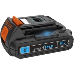 Black+Decker 18V Akku mit Smart Tech: 1,5 Ah Lithium-Ionen Akku für Elektrowerkzeuge mit USB-Ladeport.