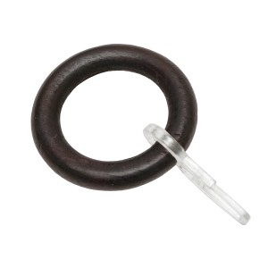 Gardinia Holzring Country, Kolonial gebürstet, für 25 mm Stangen, mit Faltenhaken.