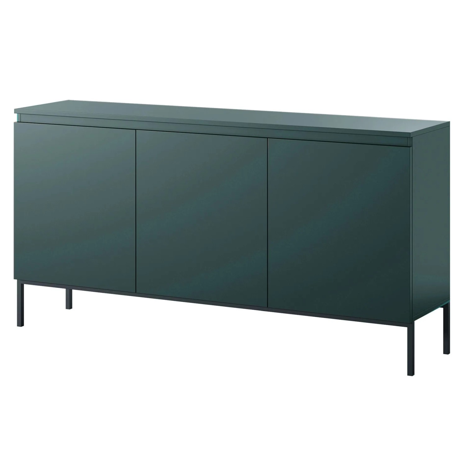 Selsey Sideboard Bemmi 150 cm Dunkelgrün mit Schwarzen Beinen