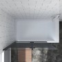 Aquabatos Badewannenaufsatz, 2-teilig, 120x140 cm, schwarz matt, mit ESG-Glas für Badewannen.