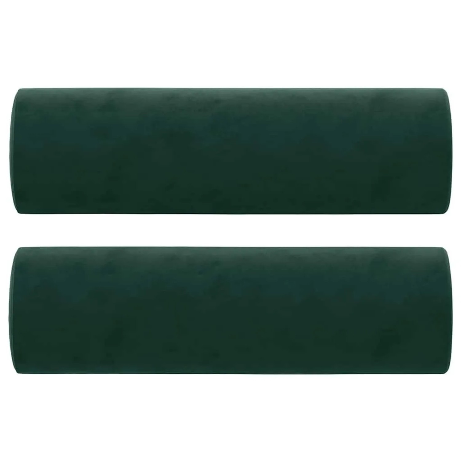 vidaXL Zierkissen 2 Stk Dunkelgrün Ø15x50 cm Samt 349511