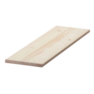 Unbehandelte Fichte Leimholzplatte, 200x50x1,8cm, für Regalböden und Möbelbau.