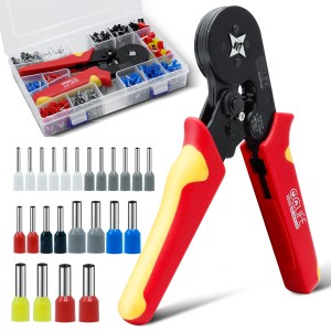 CCLIFE Crimpzangen Set mit 1200 Aderendhülsen und Crimper Werkzeug.