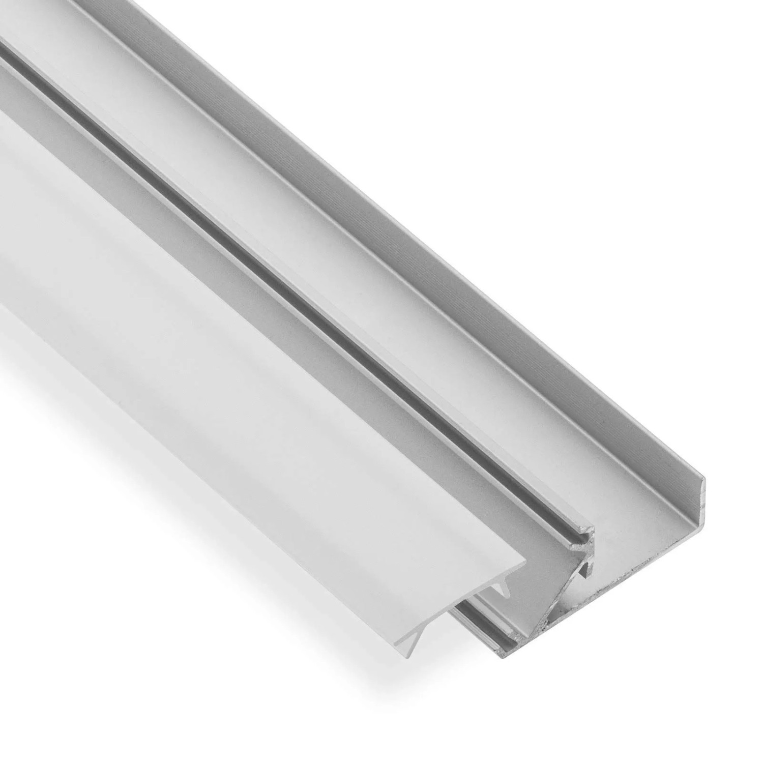 SOTECH LED Profil 45A für 19 mm Plattenstärke 2 m mit Opaler Abdeckung für LED Streifen