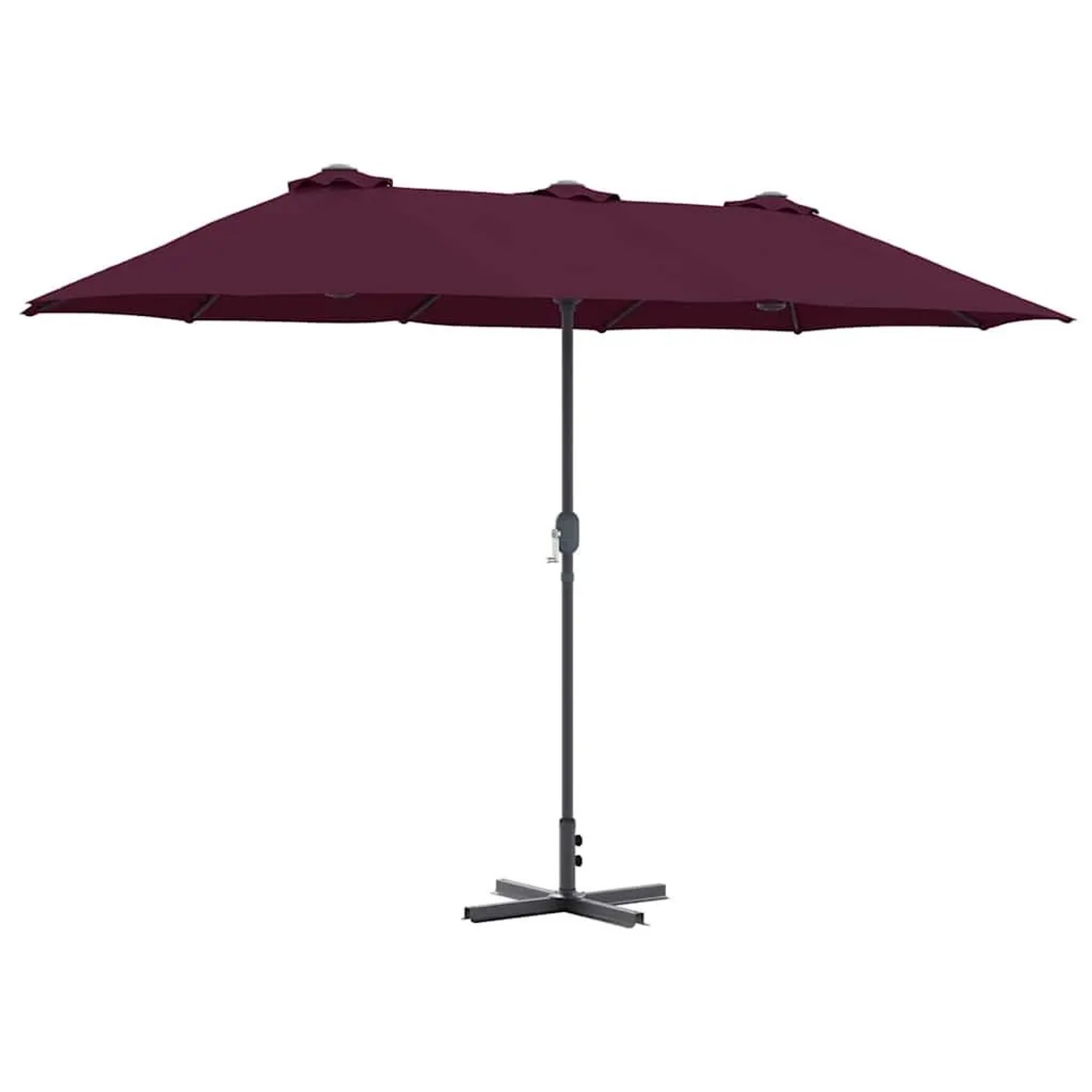 vidaXL Gartenparasol Bordeauxrot 370 x 197 x 239 cm 42003373 günstig online kaufen