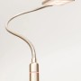 Dimmbare LED Bettleuchte in Messing matt mit flexiblem Schwanenhals. Ideal als Leseleuchte.