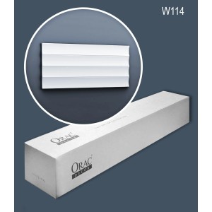 ORAC DECOR W114-Box Wandpaneele, 10 Zierleisten (20 m) im Karton, weiß, für Wandgestaltung.