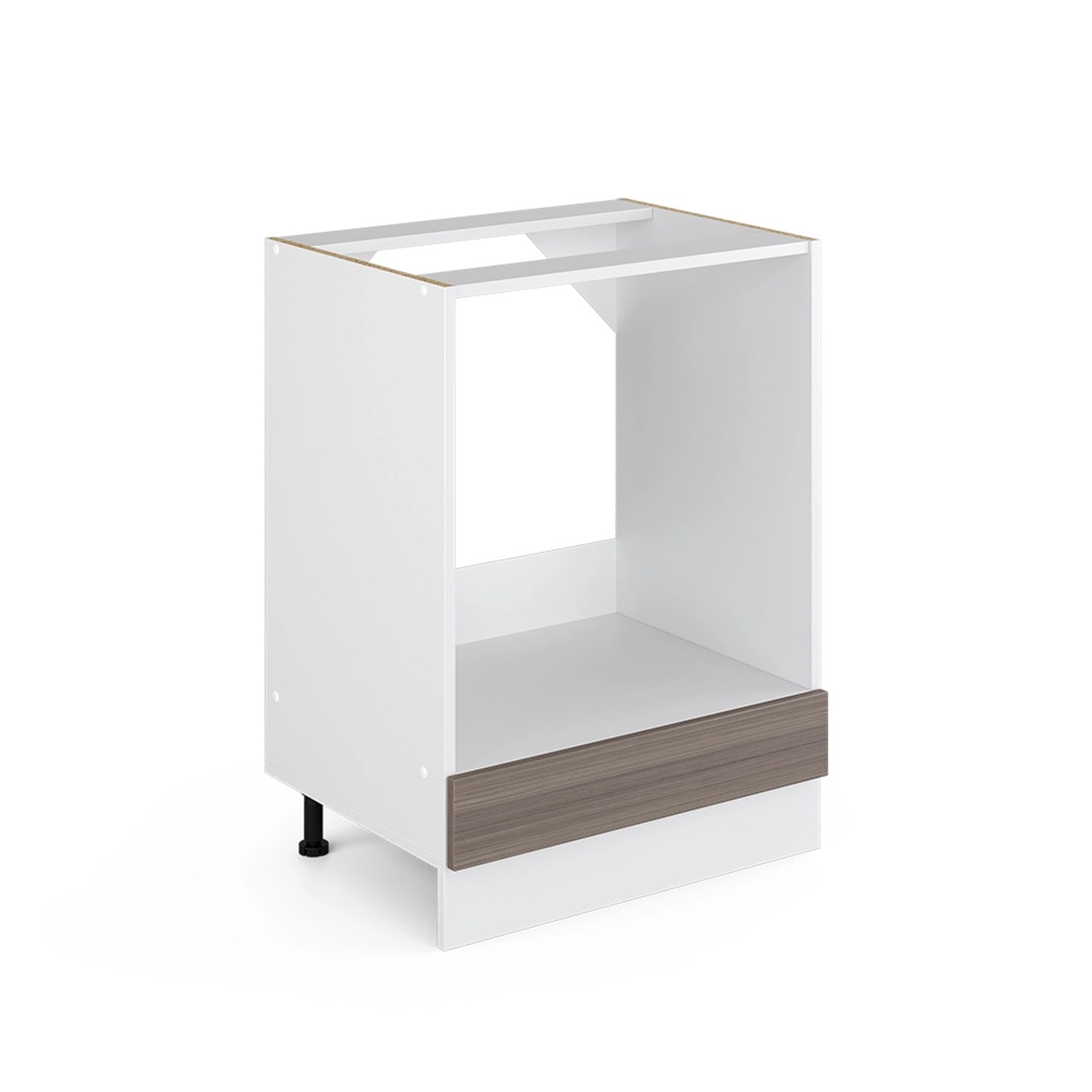 Vicco Herdumbauschrank R-Line Herdschrank Grau/Weiß 60 cm ohne Arbeitsplatt günstig online kaufen