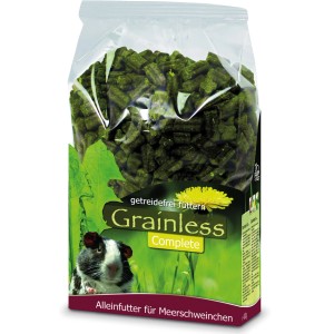 JR Farm Grainless Complete Meerschweinchenfutter, 1,35kg Packung mit grünen Futterstückchen.