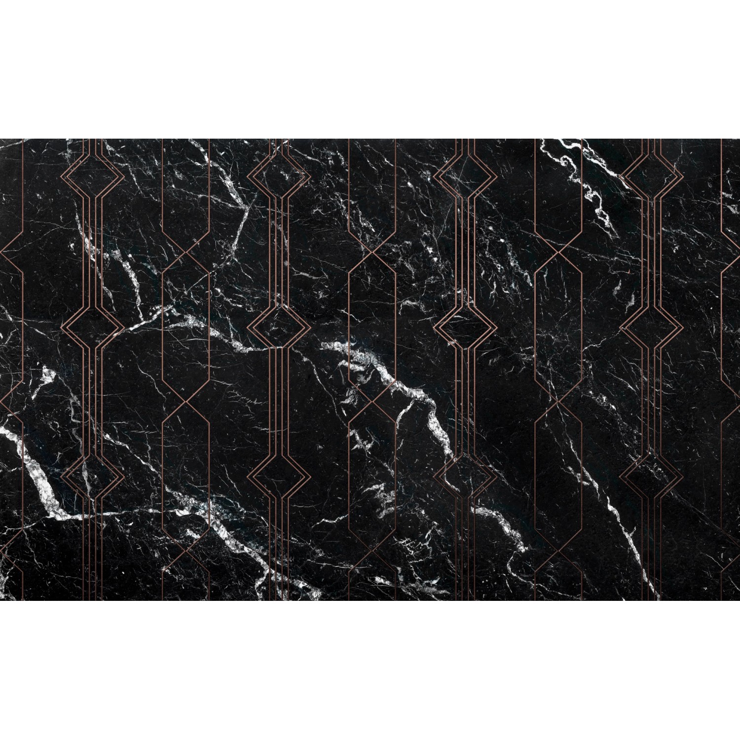 Komar Fototapete Vlies Marble Black  400 x 250 cm