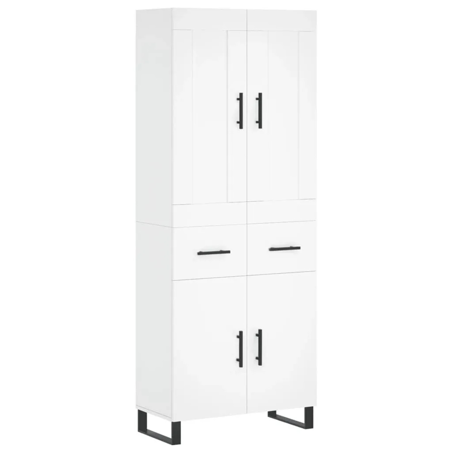 vidaXL Highboard Weiß 69,5x34x180 cm Holzwerkstoff 3199897 günstig online kaufen