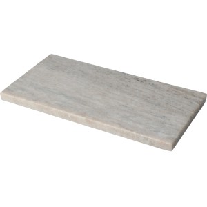 Rechteckige Dekoplatte aus Marmor in Sandfarben, 30x15x1,5 cm, für stilvolle Akzente.