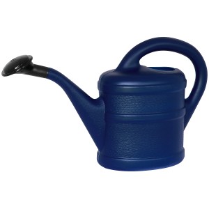Blaue Geli Gießkanne (ca. 1 l) aus Kunststoff mit Brause für Garten und Pflanzen.