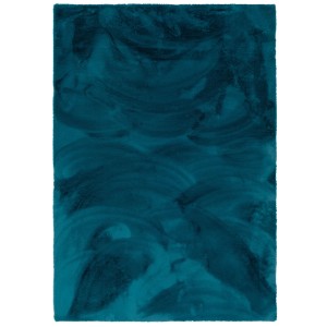 Petrolfarbener Fellteppich (60x90cm) der Marke Pergamon. Super Soft und luxuriös für Wohn- und Schlafzimmer.
