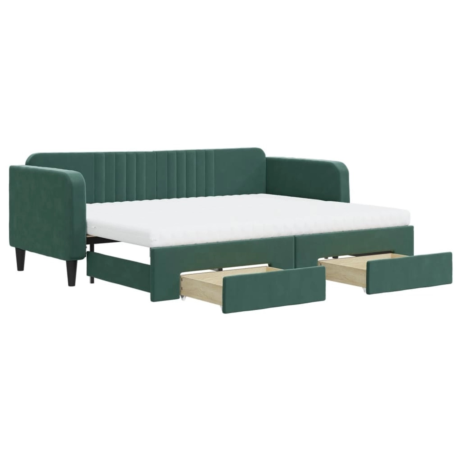vidaXL Tagesbett Ausziehbar mit Schubladen Dunkelgrün 80x200 cm Samt1847118 günstig online kaufen