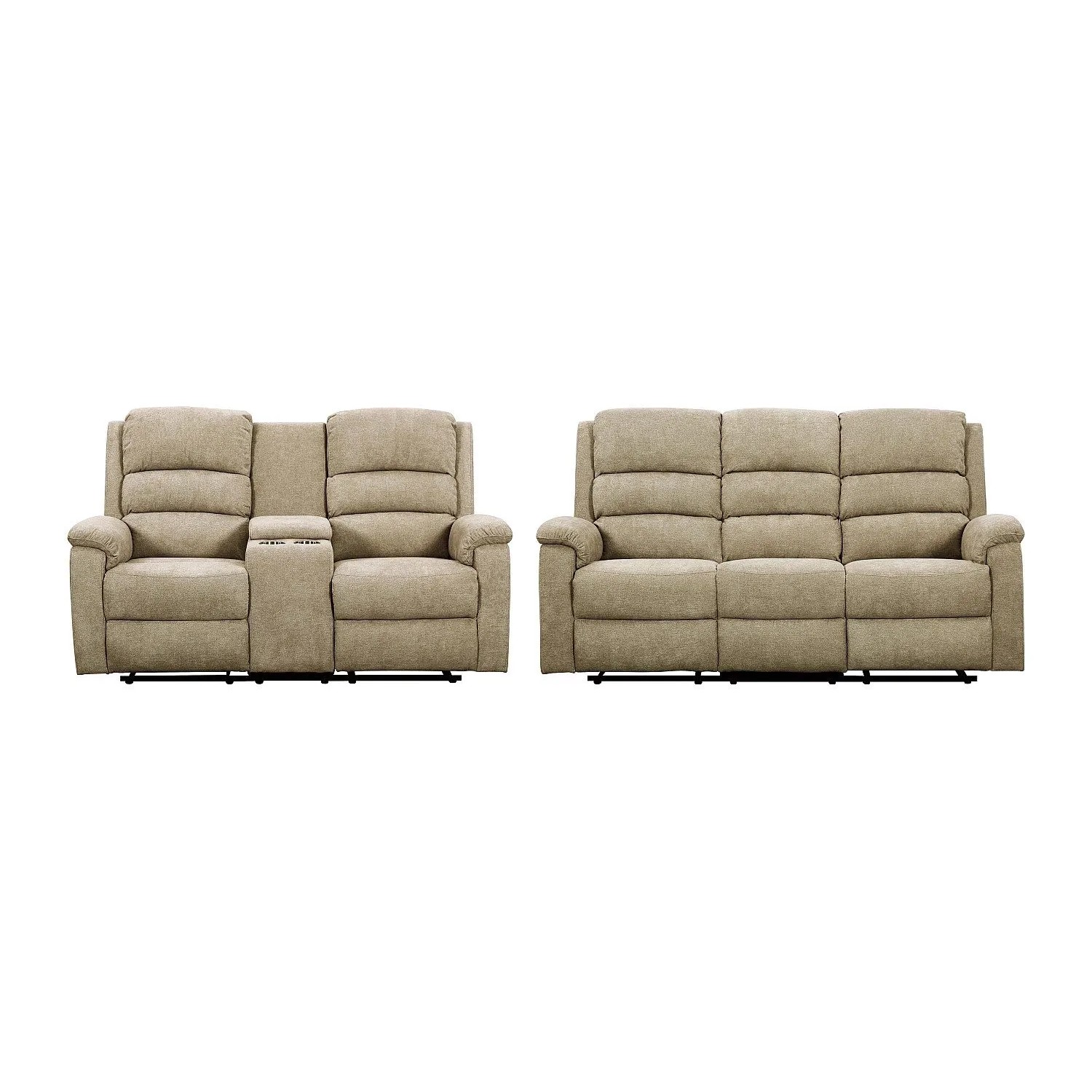 Vente-unique Couchgarnitur Nevers Taupe 187 cm  171 cm