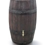 Arves Regentonne Barrique 250 l, dunkelbraune Regentonne in Holzfassoptik mit Wasserhahn.