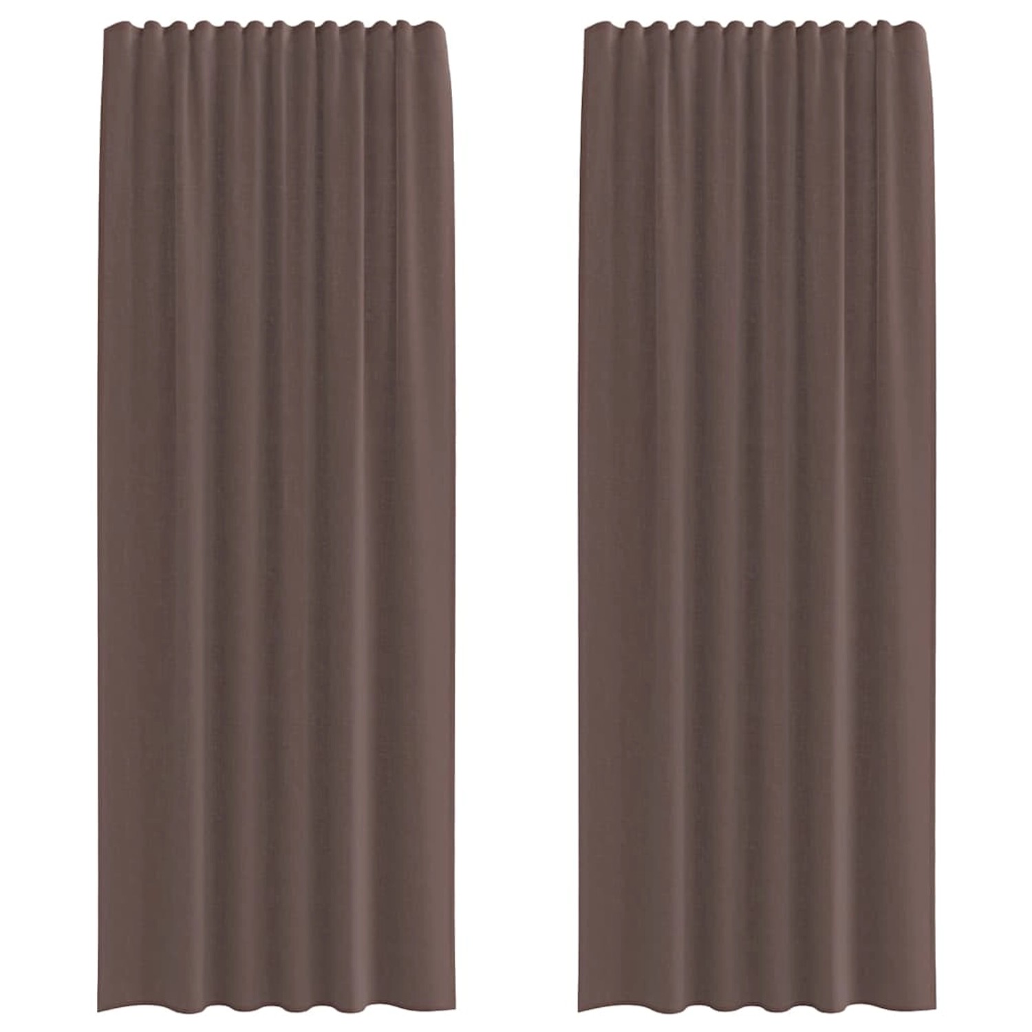 vidaXL Voile Vorhänge mit Stangentaschen 2 Stk Braun 4102175 günstig online kaufen