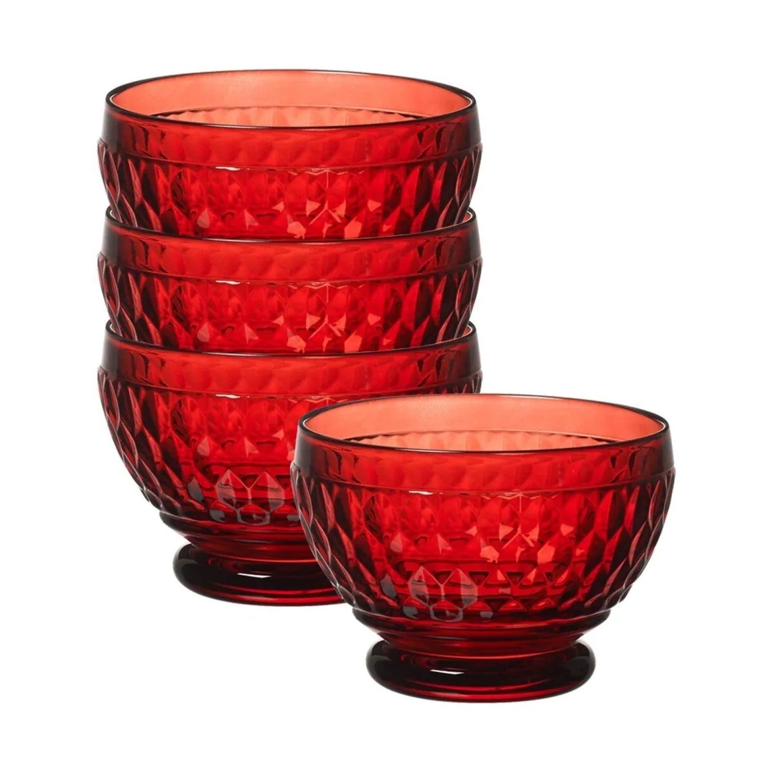 Villeroy & Boch Boston Coloured Dessertschale 11,7 cm 4er Set Rot