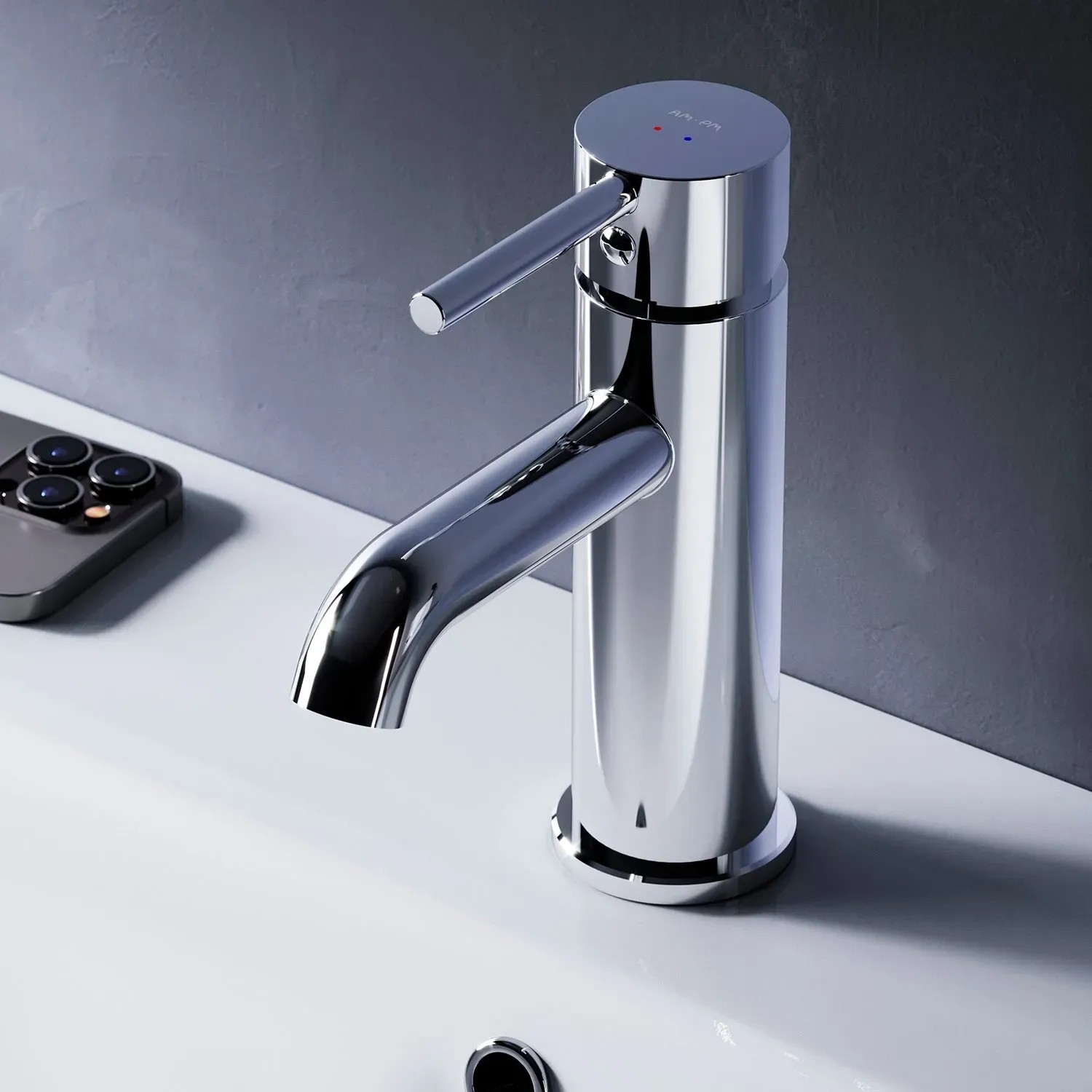 AM.PM Einhebel-Waschtischarmatur Spike Wasserhahn Bad aus Messing 