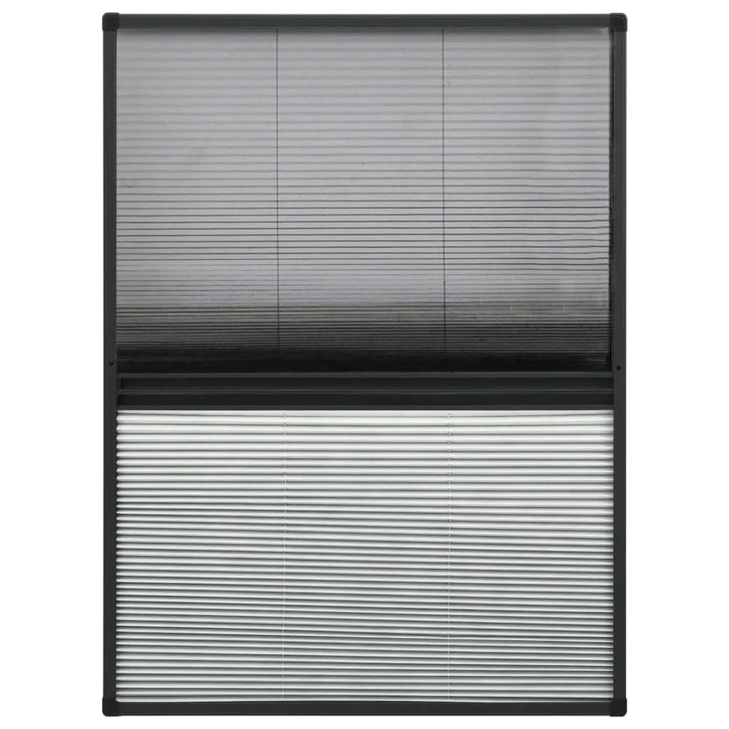 vidaXL Insektenschutz-Plissee für Fenster Alu 80x120 cm mit Jalousie 148684