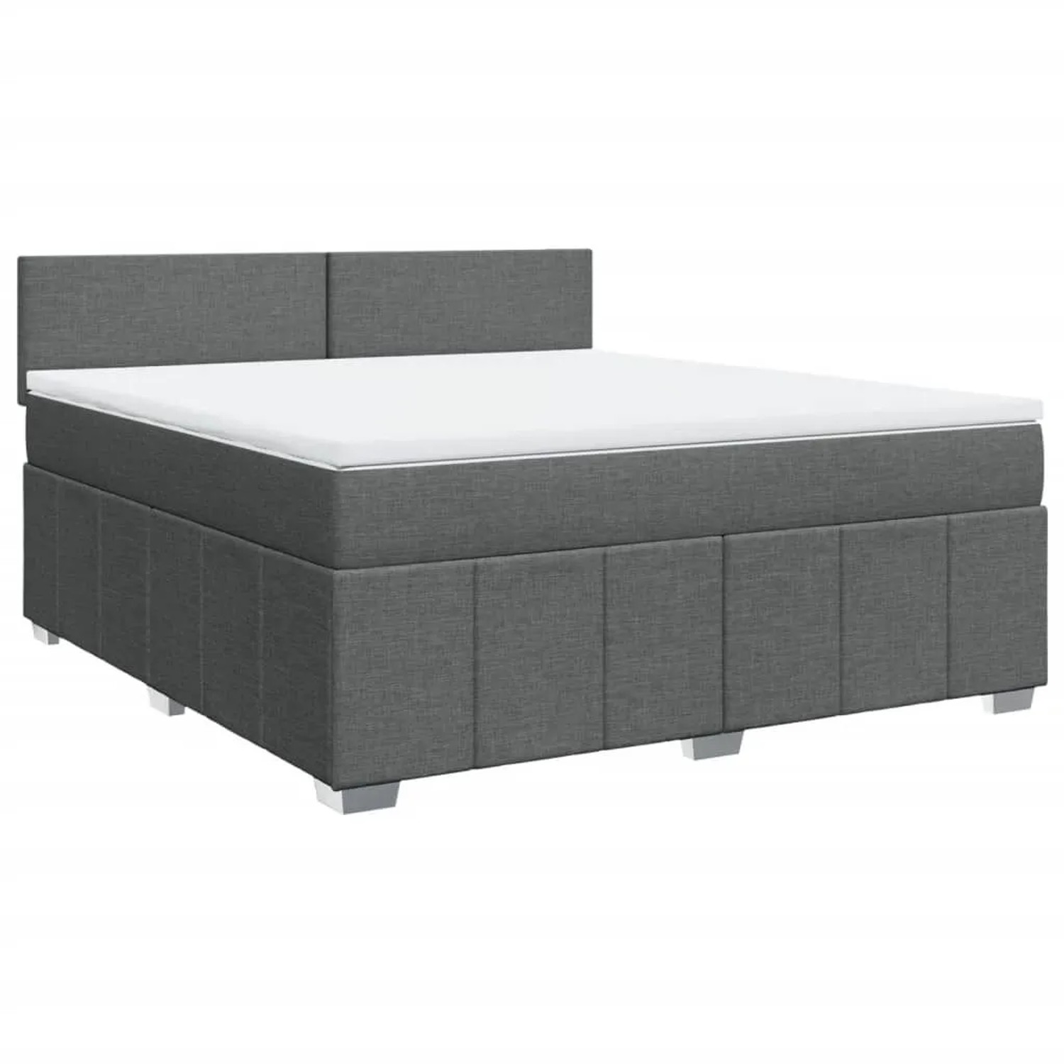 vidaXL Boxspringbett mit Matratze Dunkelgrau 180x200 cm Stoff 3287141 günstig online kaufen