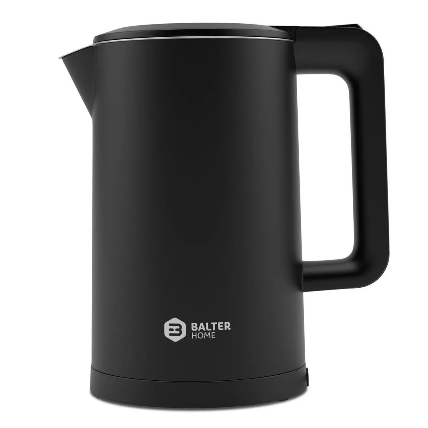 Balter Wasserkocher WK-4 Edelstahl Doppelwand Design BPA Frei Schwarz