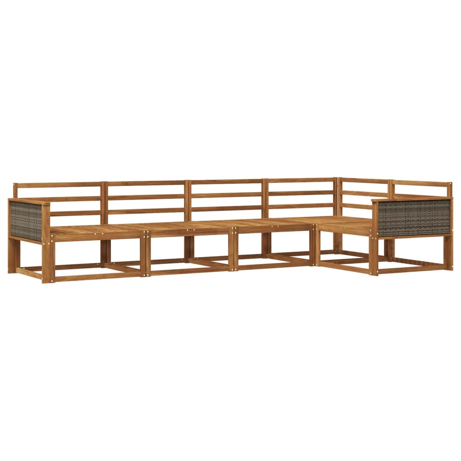 vidaXL Outdoor-Sofagarnitur 5 Stk Natur Massivholz Akazie 3382557
