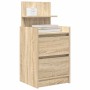 vidaXL Nachttisch mit 2 Schubladen Sonoma-Eiche 38x34x80 cm 861359_4