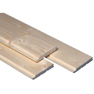 Profilholz Fichte/Tanne, 12,5x96x2000 mm, Nut und Feder, für Wand- und Deckenverkleidung.