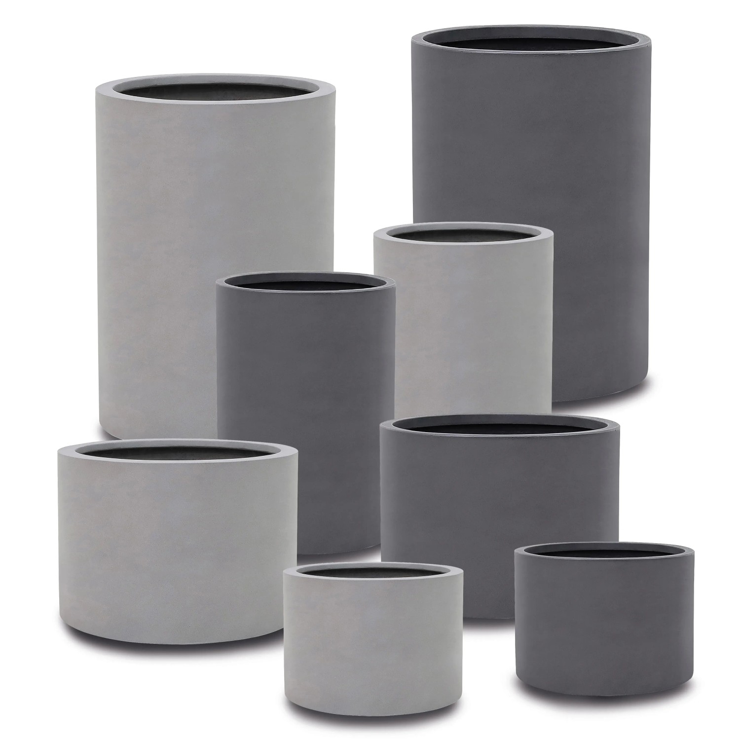 Pflanztopf Fiberstone Grau 48 cm x Ø 33 cm_2
