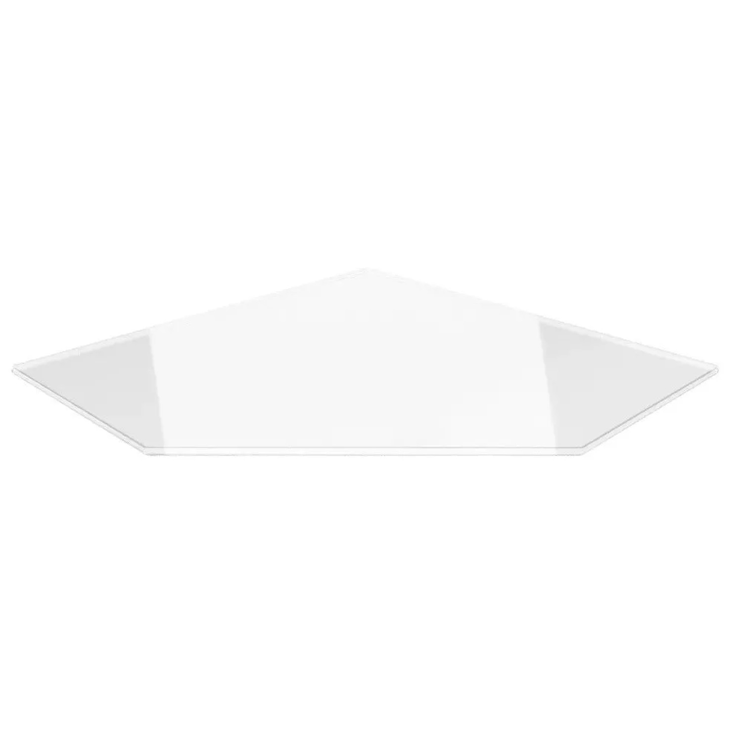ECOfoxx Funkenschutzplatte Glasbodenplatte Fünfeck 125x125cm