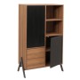 MCW Hochschrank O40 MDF Metall Melamin 138x79x40cm Natur