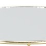 Elegantes Spiegeltablett in Gold mit Griffen, Modern Antique, Ø 31cm.