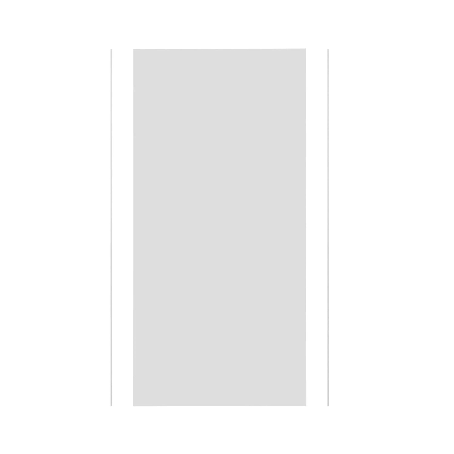 Duschparadies 90 x 210cm Duschrückwand Duschrückwände Wandverkleidung Premium Aluverbundplatte 3mm Fliesenersatz Matt Weiß
