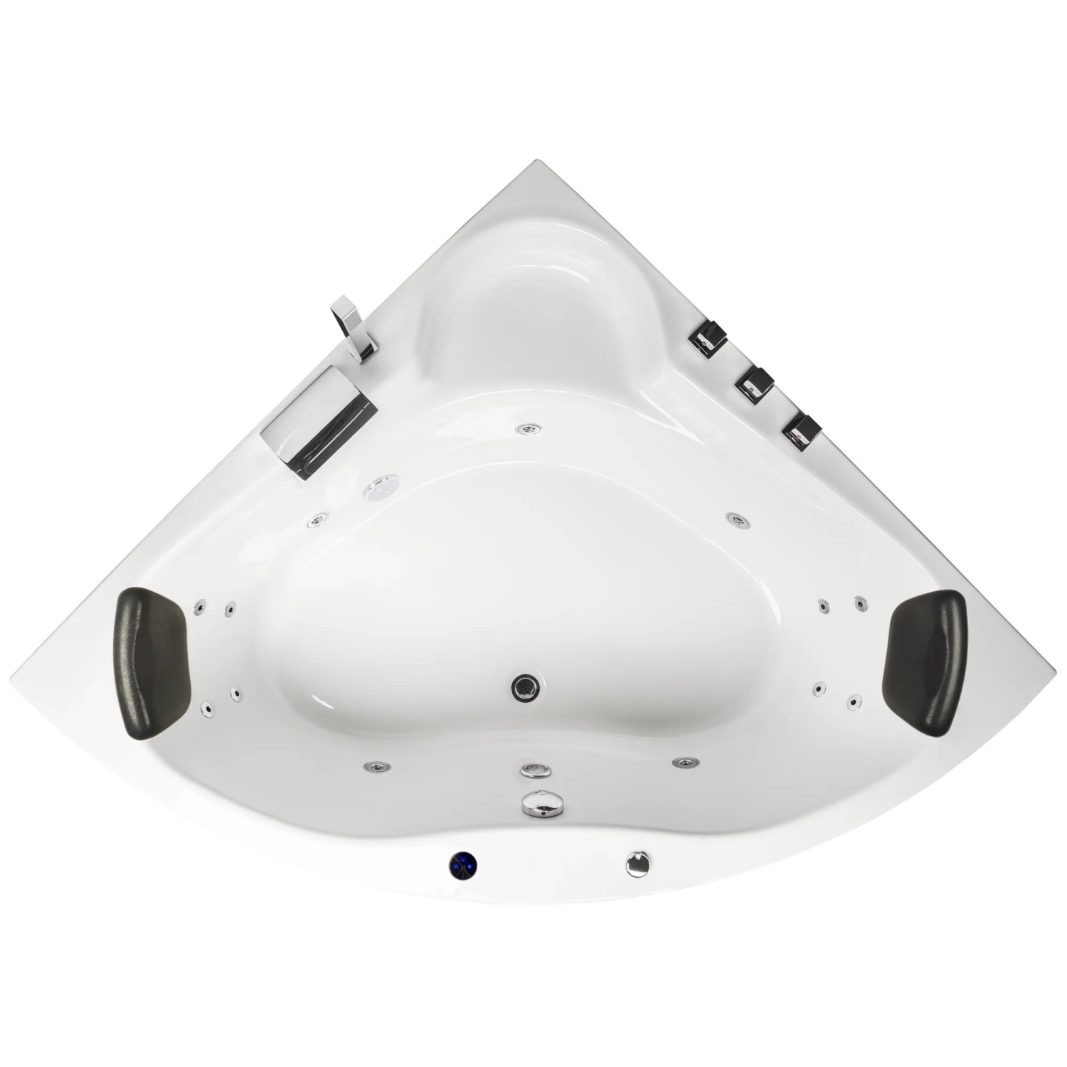 Baignoire Balnéo Whirlpool 140x140 Cm - LED, 12 Jets - Neuve - Blanc - Supply24
