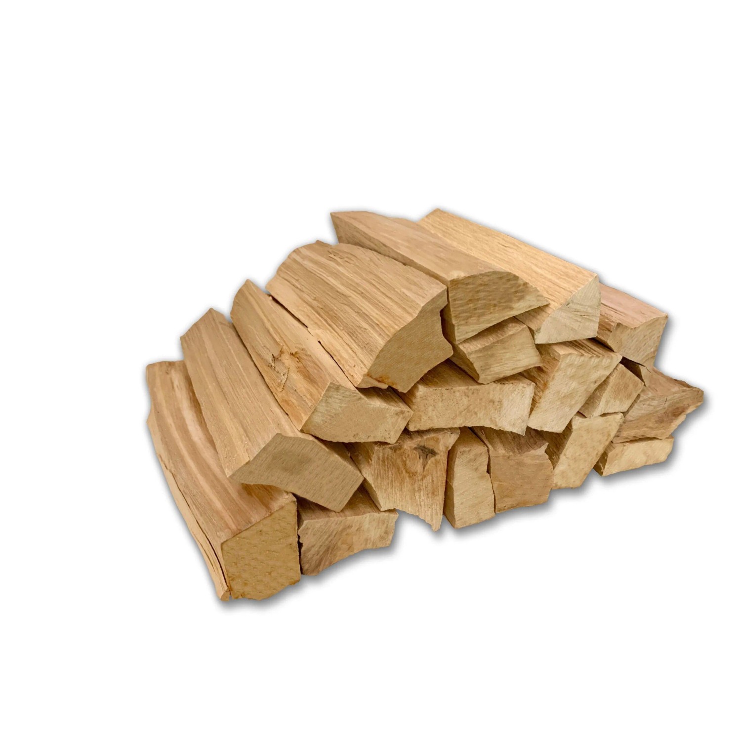 PINI Grillholz Buche, entrindet, ca. 25 cm, sauber gestapelt. Ideal für Pizzaofen, Grill, Kamin, Feuerschale.
