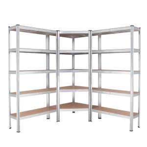 TRUTZHOLM Regalsystem, 3-teilig: Eckregal und 2 Lagerregale aus Metall, ideal für Garage und Keller.