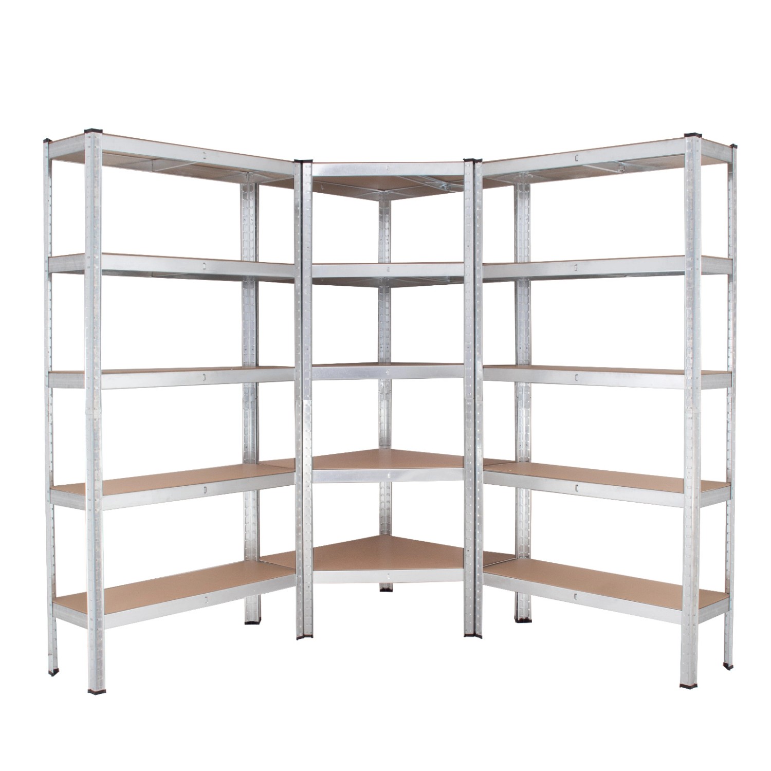 TRUTZHOLM Regalsystem 3 Teilig 1x Eckregal 180x75x75x30x30 cm Und 2x Lagerr günstig online kaufen