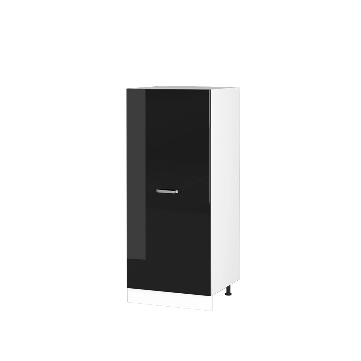 Vicco Herdumbauschrank R-Line Küchenkommode Schwarz Hochglanz/Weiß 60 cm