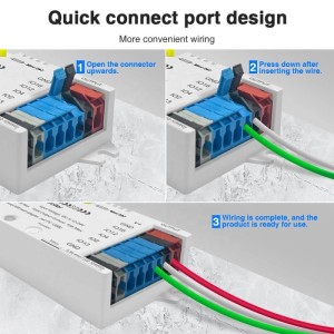 GLEDOPTO WLED Controller GL-C-618WL: Schneller Anschluss der 4-Kanal-Ausgänge für LED-Stripes.