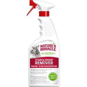 Nature's Miracle Fleckenentferner für Katzen, 473ml Flasche mit Sprühkopf.