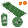 Grüne ECD Germany Isomatte Camping, 185x62x15 cm, aus Nylon mit Packtasche.