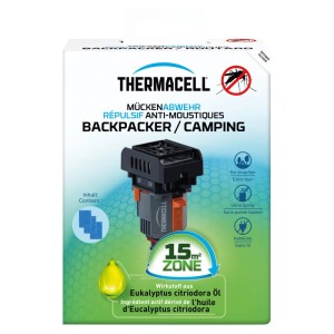 Thermacell Mückenabwehr Backpacker Gerät mit Eukalyptus-Duft für 15m² Schutz.